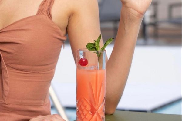 Woman with cocktail